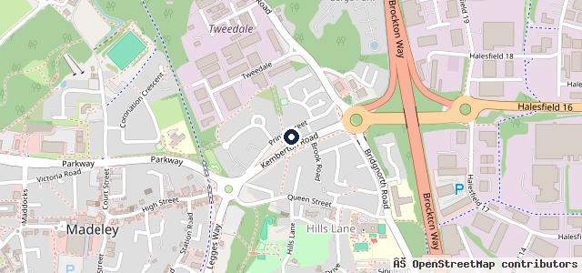 Map showing the location of Auto Tech Of Telford