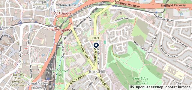 Map showing the location of Bernard Street Hand Car wash