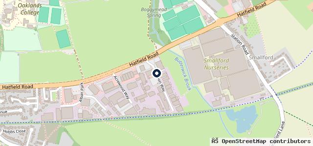 Map showing the location of Brayley Honda St Albans