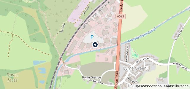 Map showing the location of Vertu Vauxhall Macclesfield