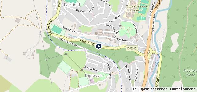 Map showing the location of Broad St Motors | Pontypool