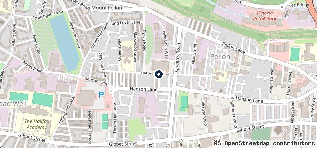 Map showing the location of Calderdale Council Transport Services