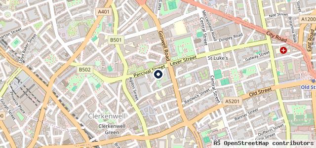 Map showing the location of Camden Accessible Travel Solutions