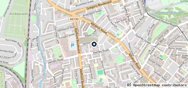 Map showing the location of Car Body Works Radford Nottingham