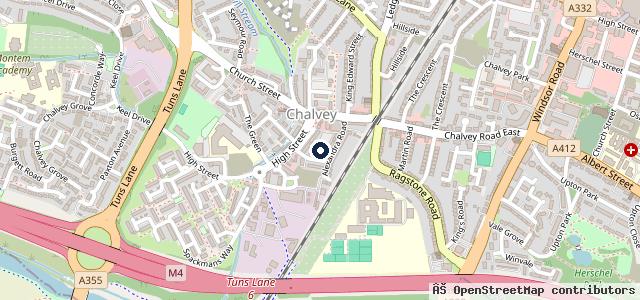 Map showing the location of Chalvey Car Service