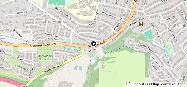 Map showing the location of Cherrybank Garage