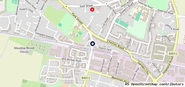 Map showing the location of Merityre Specialists Thame