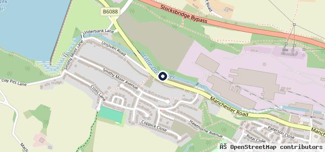 Map showing the location of Crown Cars Garage