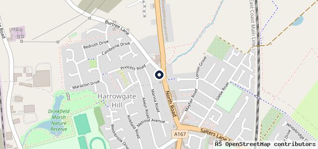 Map showing the location of Croxdale Fast Fit Autocentre, Darlington