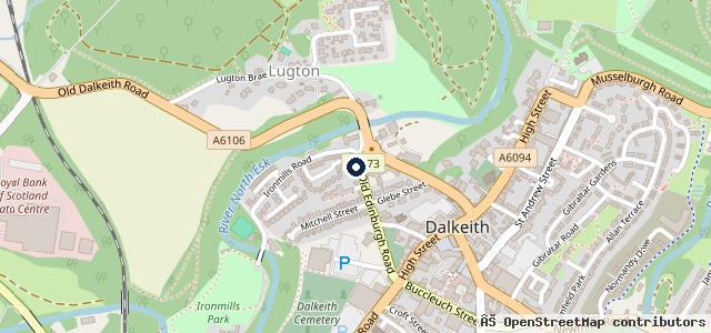 Map showing the location of Dalkeith Ford Centre