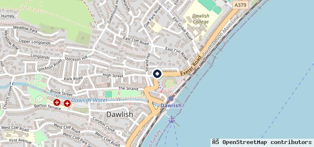Map showing the location of Dawlish 2n4 Repair Centre