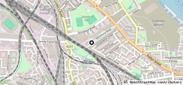 Map showing the location of Deptford MOT & Service Centre