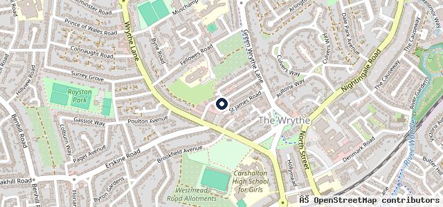Map showing the location of D J Garages