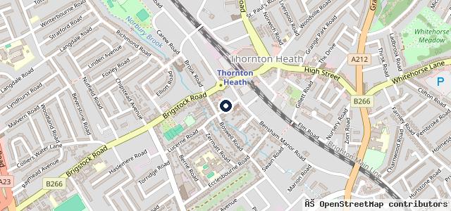 Map showing the location of Auto Tyres Croydon (MOT Test Centre & Garage)