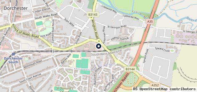 Map showing the location of Dorchester Motor Company