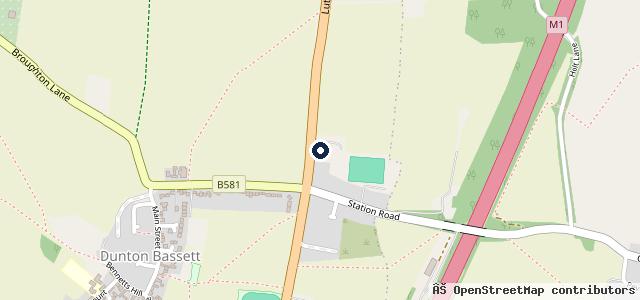 Map showing the location of Dunton Bassett Cars