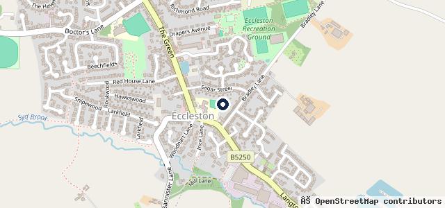 Map showing the location of Eccleston MOT & Service Centre