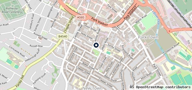Map showing the location of Eaton Green Motors