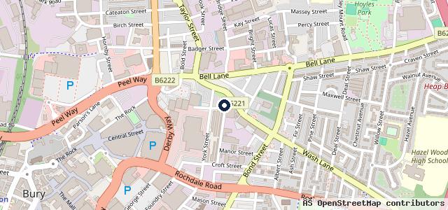 Map showing the location of The M O T Centre Bury | Tyres | MOT's