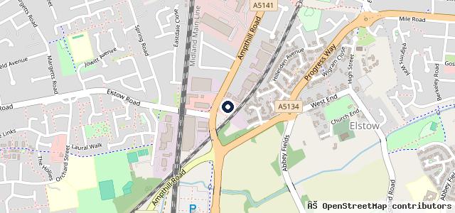 Map showing the location of Vindis Volkswagen Bedford