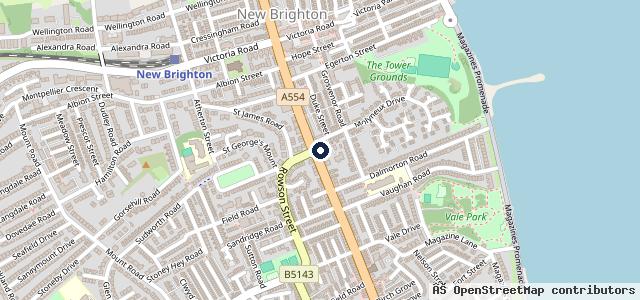 Map showing the location of Seabank Motorcycles Wirral