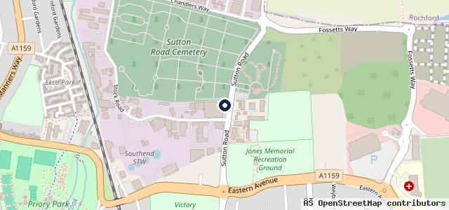 Map showing the location of Formula One Autocentres - Southend