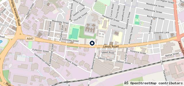 Map showing the location of Gledhill Road Garage