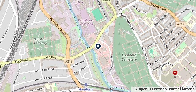 Map showing the location of Vauxhall