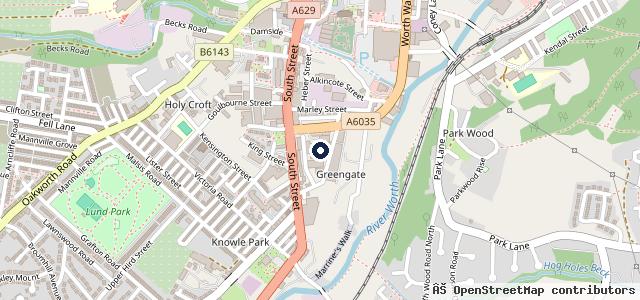Map showing the location of Greengate Autos