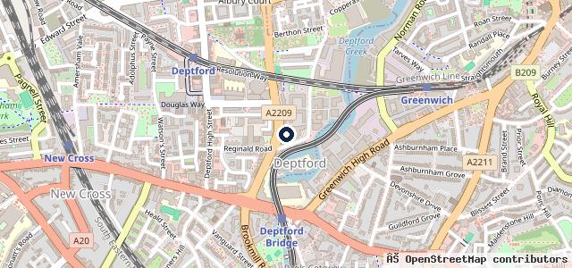 Map showing the location of Greenwich MOT & Service Centre