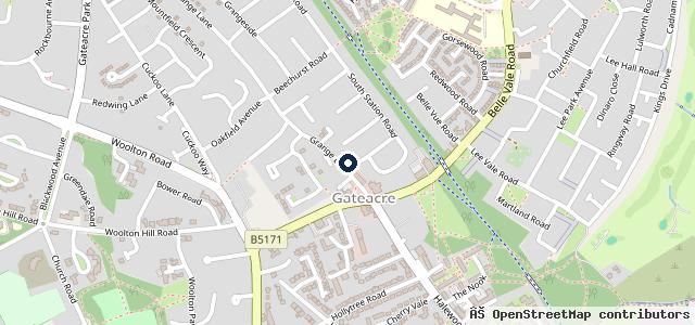 Map showing the location of Gateacre MOT & Servicing