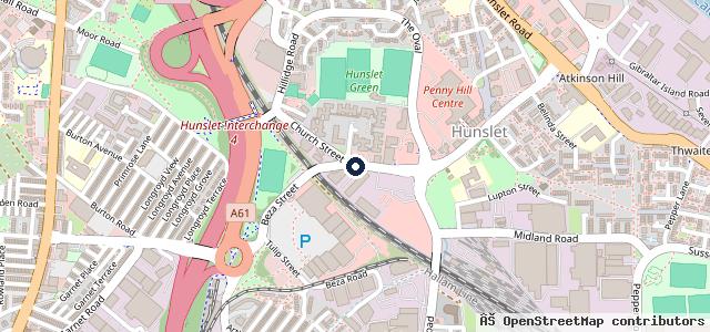 Map showing the location of GSF Car Parts (Leeds South)