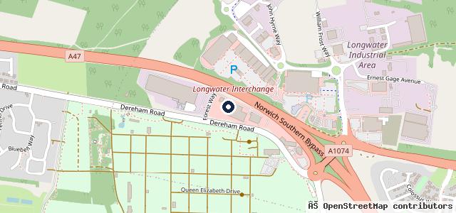 Map showing the location of Group 1 Norwich BMW