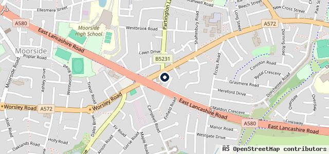 Map showing the location of Halfords Autocentre Swinton