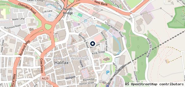 Map showing the location of Halfords Garage Services Halifax