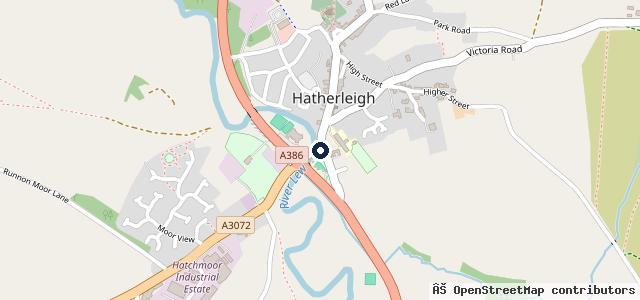 Map showing the location of Hatherleigh Motor Service