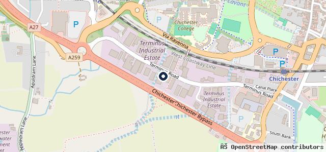 Map showing the location of Southeast Motors Chichester