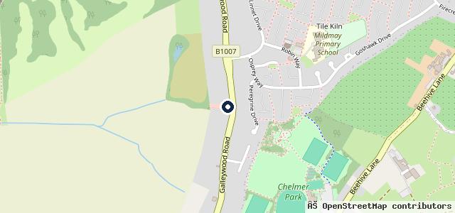 Map showing the location of Galleywood MOT, Service, Repair & Car Sale Center