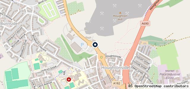 Map showing the location of Houghton MOT Centre