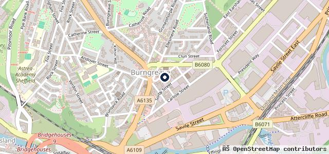 Map showing the location of Burngreave Mot & Service Centre