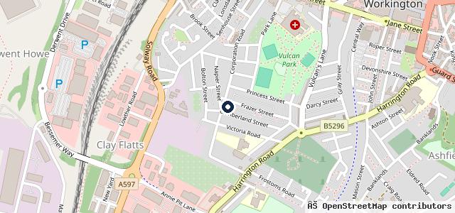 Map showing the location of J Peel & Sons