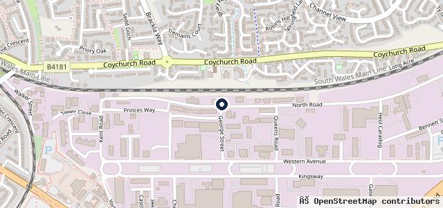 Map showing the location of JT's Motorcycles Bridgend ltd