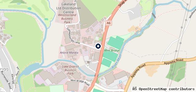 Map showing the location of Kendal VW Centre ltd