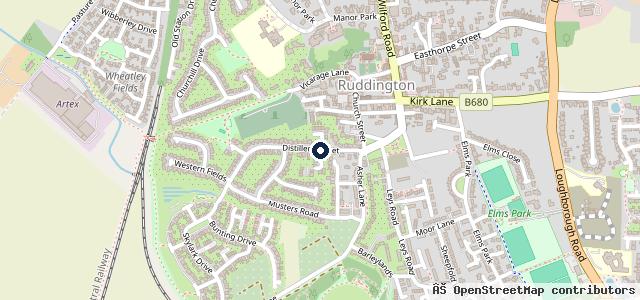 Map showing the location of Bosch Car Service - Keyworth Garage