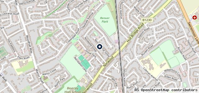 Map showing the location of Kirby's Garage