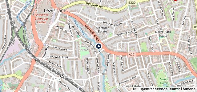 Map showing the location of Kwik Fit - London - Lewisham
