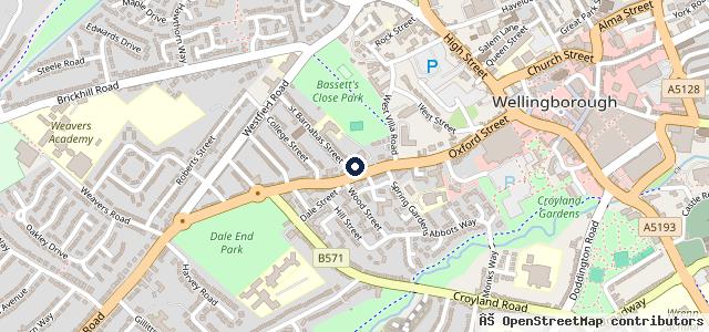 Map showing the location of Kwik Fit
