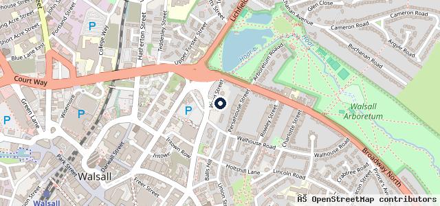 Map showing the location of Kwik Fit - Walsall - Ward Street