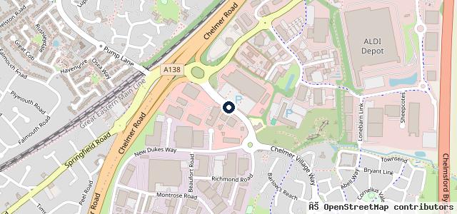 Map showing the location of Lookers Land Rover Chelmsford