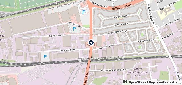 Map showing the location of Lookers Vauxhall Liverpool South